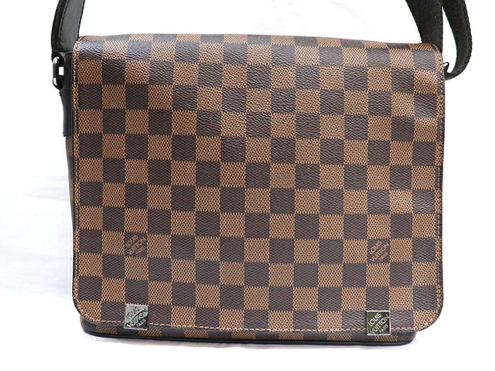 Louis Vuitton District NM Damier Shoulder Bag Brown